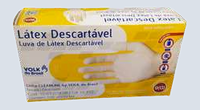 Luva Latex com amido Descartável