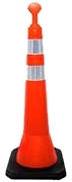Cone Tipo T 2 Faixas Reflet.