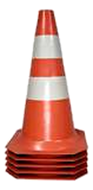 Cone PVC 50cm Cone PVC 75cm Laranja/Branco Laranja/Branco